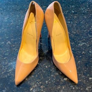 Christian Louboutin So Kate Patent Pointed-Toe Red Sole Pump